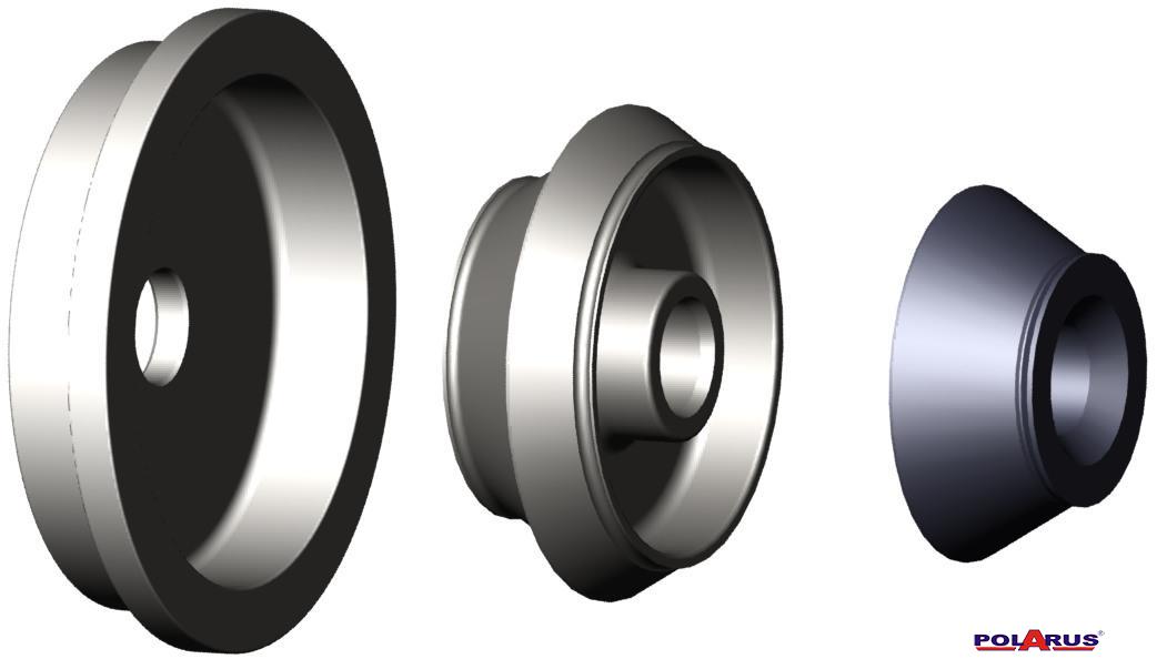 Конусы и проставочные кольца Конусы разных размеров, прижимные шайбы, проставочные диски и кольца.