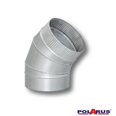 Отвод для дымохода 45 градусов, диаметр 160 мм (нержавеющая сталь) Отвод для дымохода 45 градусов для дымохода, диаметр 160 мм (нержавеющая сталь). Идеально подходит для печей POLARUS.